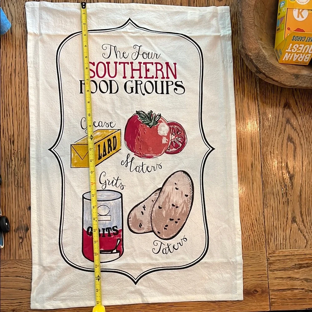 Mud Pie Southern Food Groups Linen Kitchen Towel